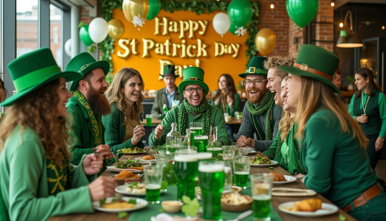 découvrez des activités, jeux et idées festives pour célébrer la saint-patrick au bureau. transformez votre environnement de travail en une ambiance conviviale et festive avec des suggestions originales adaptées aux adultes. amusez-vous et renforcez l'esprit d'équipe avec nos conseils pratiques !