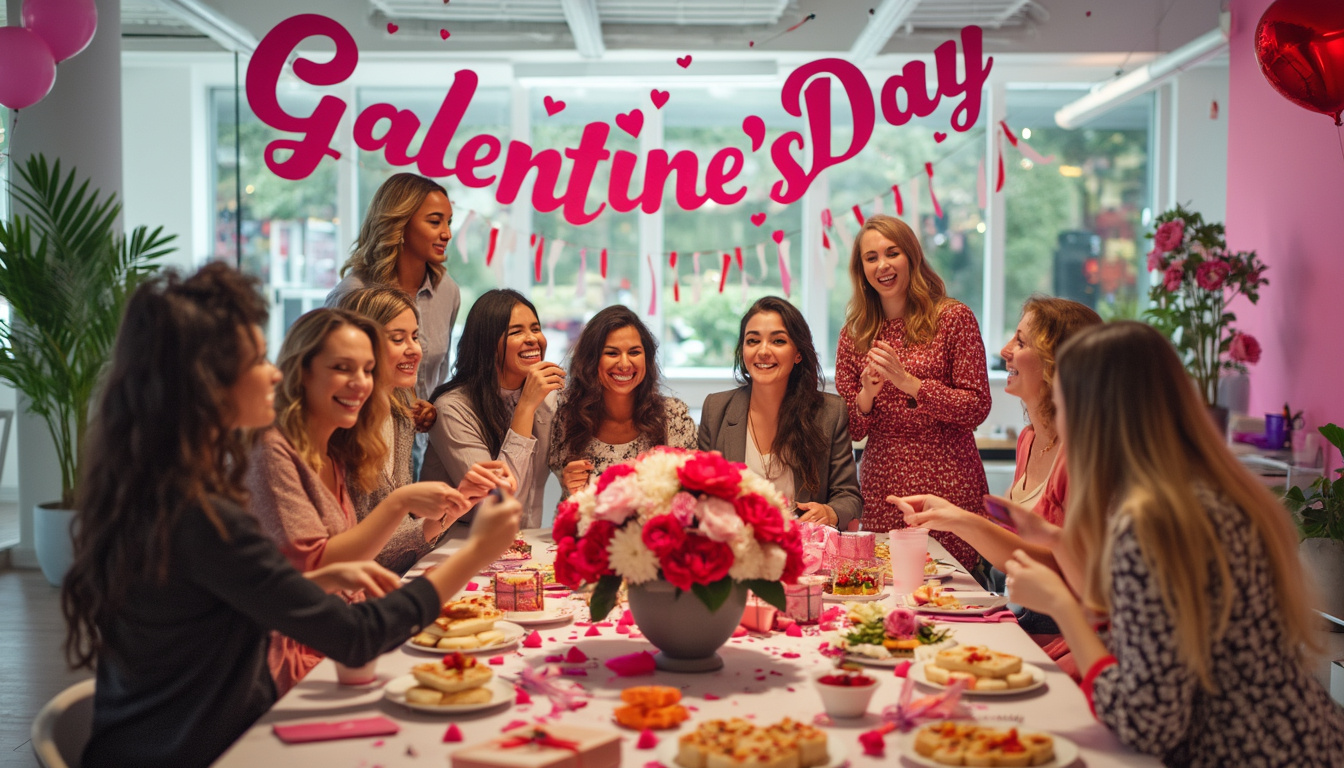 découvrez des idées créatives pour célébrer la galentine's day au travail ! transformez votre bureau en un lieu de camaraderie et de fête avec des activités originales, des décorations amusantes et des surprises qui renforceront les liens entre collègues. célébrez l'amitié et la solidarité féminine comme il se doit !