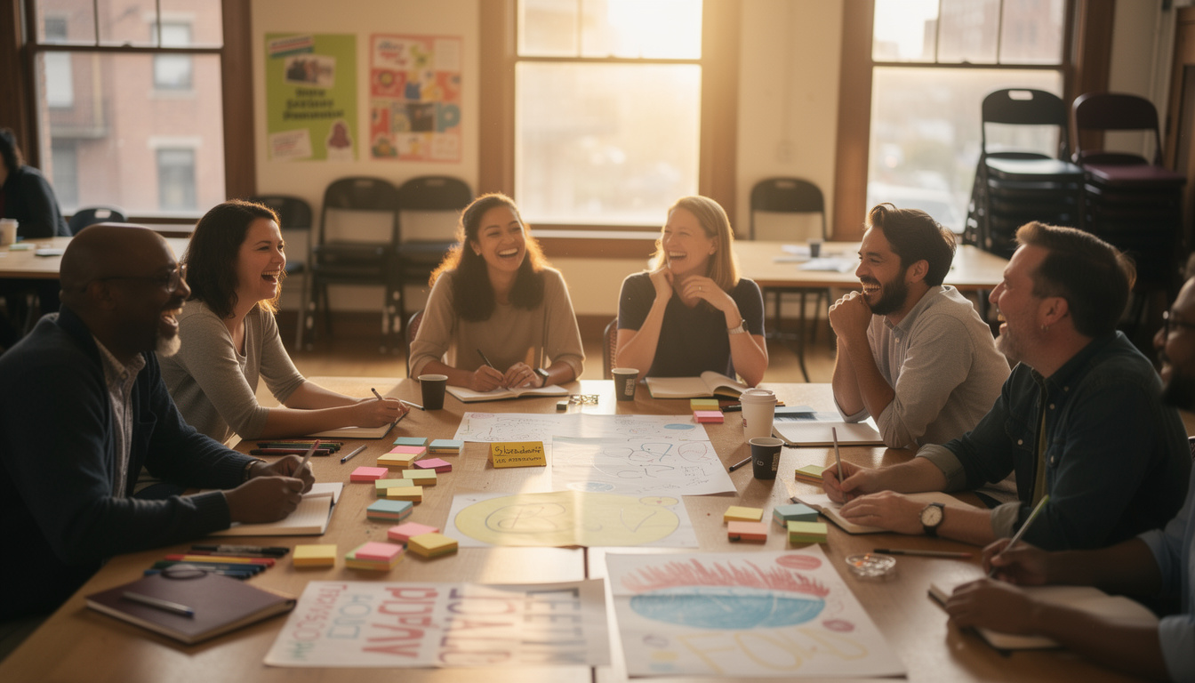 découvrez notre expérience lors d'un atelier solidaire organisé par une association locale, alliant convivialité et engagement pour une cause locale.