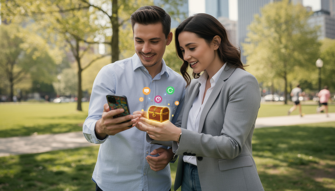 découvrez notre expérience immersive lors d'une chasse au trésor en réalité augmentée, entre aventure et technologie, testée pour vous avec enthousiasme.